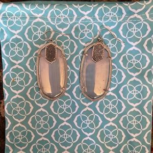 Kendra Scott Earrings in Grey with Grey Drusy